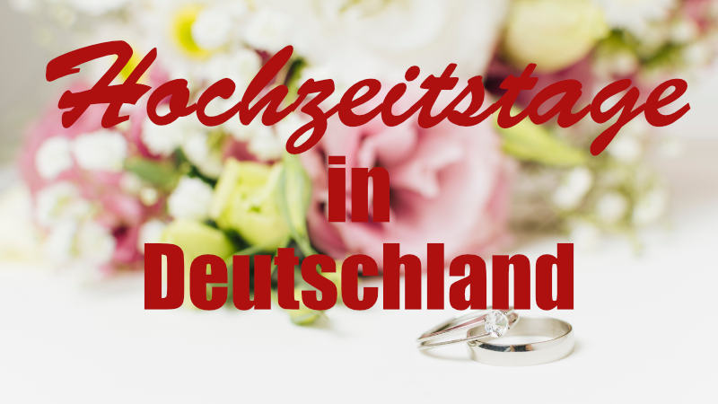 Die wichtigsten Hochzeitstage in Deutschland