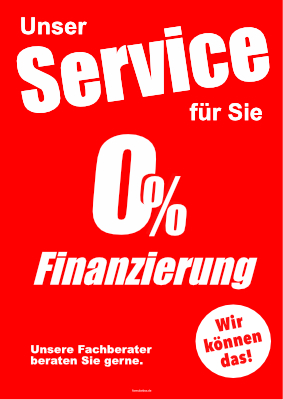 POS, Werbung: Plakat 0-Prozent-Finanzierung. PDF Datei