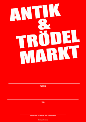 POS, Werbung: Plakat Antik & Trödel Markt II. PDF Datei