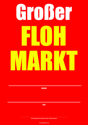 POS, Werbung: Plakat Großer Flohmarkt. PDF Datei