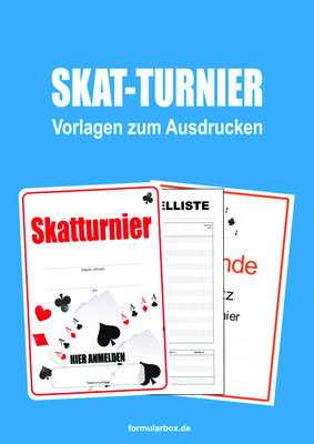 Spiele: Skat-Plakat, Skat-Urkunde und Skat-Spielliste, Sparpaket. PDF Datei