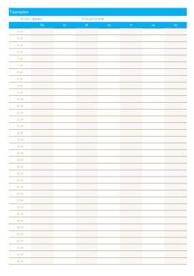 Tagesplaner (Excel) kostenlos herunterladen Tagesplaner (Excel)