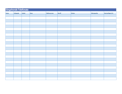 Telefonliste (Excel) kostenlos herunterladen Telefonliste (Excel)