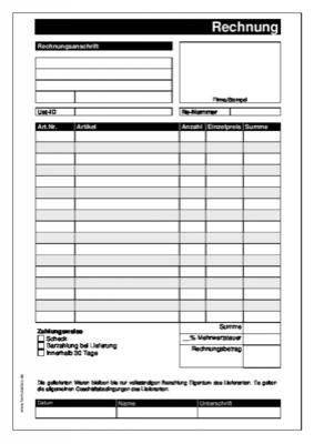 Geschftsvordrucke Vorteilspaket - BlackLine - Vordrucke Geschftsausstattung. 8 Vordrucke: Angebot, Auftrag, Lieferschein. Rechnung, Gutschrift und Mahnung.