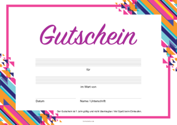 Gutschein Modern Pdf Vorlage Zum Ausdrucken