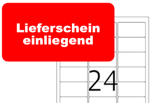 Herma-Etikett 4645: Lieferschein einliegend - Rotes Etikett 'Lieferschein einliegend' für Herma Etikett 63,5 x 33,9 mm.