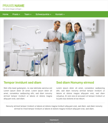 Website Templates: Website Template Arztpraxis 'Green'. HTML Datei