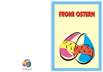 Grußkarten: Grußkarte Ostern, Ostereier. PDF Datei