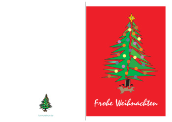 Weihnachtskarte Frohe Weihnachten Tannenbaum Vorlage Muster