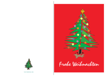 Grußkarten: Weihnachtskarte 'Frohe Weihnachten, Tannenbaum'. PDF Datei