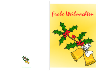 Weihnachtskarte Frohe Weihnachten Mistelzweig Pdf Vorlage Zum Ausdrucken