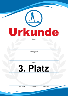 Urkunde Minigolf, Hügel | Zum Ausdrucken