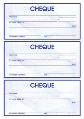 Finanzen: Checkbook, Euro (Blau). PDF Datei