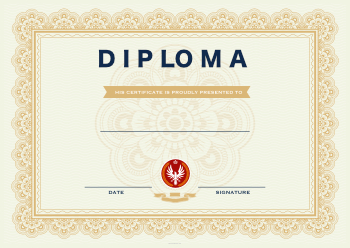 Diplome, Zertifikate: Diplom, Diploma klassisch (Gold). PDF Datei