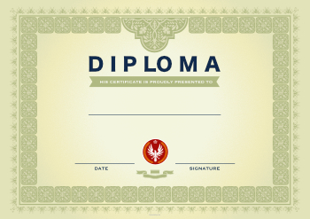 Diplome, Zertifikate: Diplom, Diploma klassisch (Grün). PDF Datei
