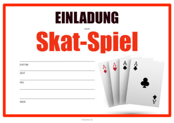 Einladungen: Einladung zum Skat-Spiel. PDF Datei
