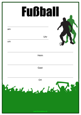 Spieltagsplakat, Poste Fußballspiel mit Spiel-Grafik für Vereine. Fußball Plakat, Poster mit Spieler für Fußballspiel als PDF Datei