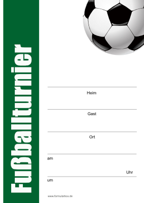 Vereine, Mannschaften: Fußball Plakat, Poster mit Grafik für Fußballturnier. PDF Datei