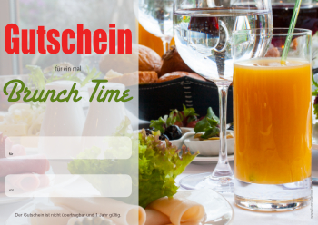 Gutscheine: Erlebnisgutschein Brunch. PDF Datei