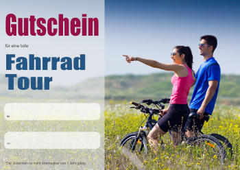 Gutscheine: Erlebnisgutschein Fahrrad Tour. PDF Datei