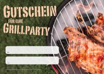 Gutscheine: Erlebnisgutschein Grillparty. PDF Datei