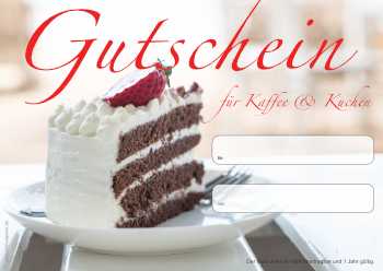 Gutscheine: Erlebnisgutschein Kaffe und Kuchen. PDF Datei