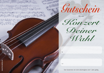 Gutscheine: Erlebnisgutschein Konzert. PDF Datei