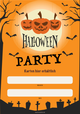Gastronomie, Hotel: Plakat Halloween Party. PDF Datei