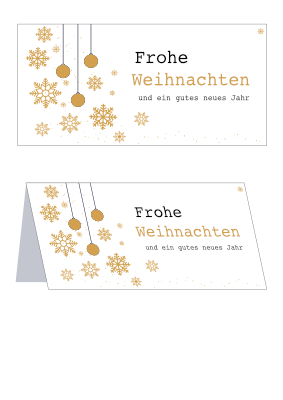 Grußkarten: Weihnachtskarte Gold. PDF Datei