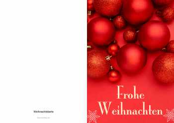 Grußkarten: Weihnachtskarte Foto 'Große und kleine Kugeln'. PDF Datei