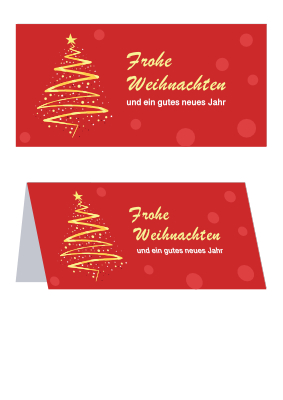 Weihnachtskarte Modern Rot Pdf Vorlage Zum Ausdrucken