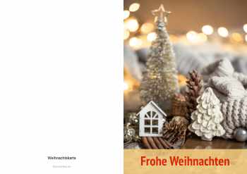Grußkarten: Weihnachtskarte Foto 'Gebastelte Landschaft'. PDF Datei