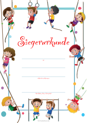 Urkunden Kinder: Kinder Siegerurkunde 'Klettern'. PDF Datei