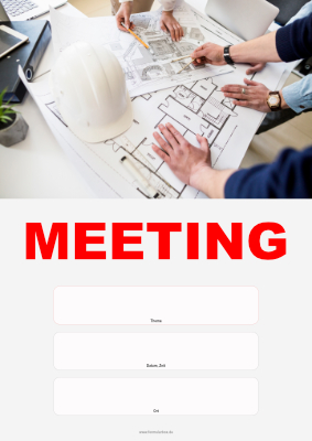 Organisieren, Planen: Meeting Einladung, Ingenieure. PDF Datei