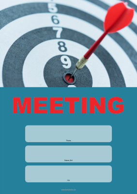 Organisieren, Planen: Meeting Einladung, Zeilscheibe. PDF Datei