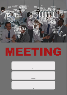 Organisieren, Planen: Meeting Einladung, Network. PDF Datei