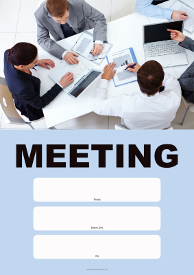Organisieren, Planen: Meeting Einladung. PDF Datei