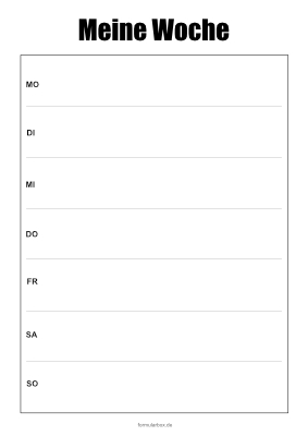 Organisieren, Planen: Meine Vorlagen zur Planung und Organisation (Schwarz). PDF Datei