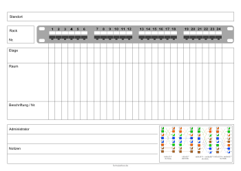 Computer, Technik: Patchfeld Belegungsplan mit Klemmbelegung (PDF). PDF Datei