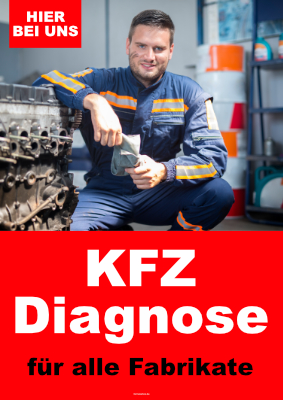 Fahrzeuge, Boote: Plakat 'KFZ-Diagnose' - XXL-Plakat. PDF Datei