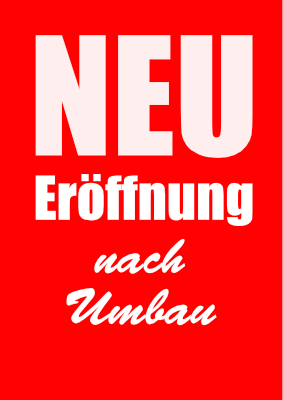 POS, Werbung: Plakat Neueröffnung, Umbau (Rot). PDF Datei