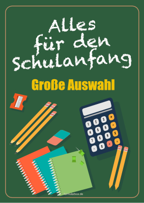 POS, Werbung: Plakat Verkauf zum Schulanfang (Grün) - XXL-Plakat. PDF Datei