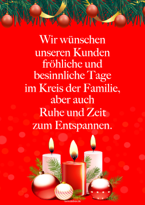POS, Werbung: Plakat Weihnachten und Jahresend-Wünsche, Kunden. PDF Datei