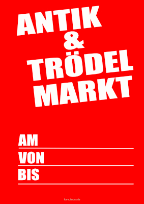 POS, Werbung: Plakat Antik & Trödel Markt I. PDF Datei