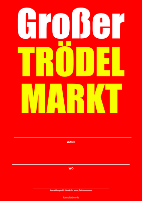 POS, Werbung: Plakat Großer Trödelmarkt. PDF Datei