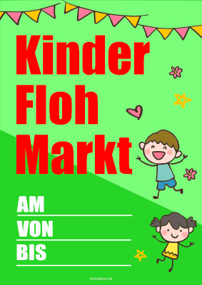 POS, Werbung: Plakat Kinder Flohmarkt. PDF Datei