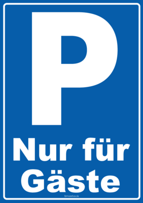 Fahrzeuge, Boote: Schild Parken, Gäste. PDF Datei