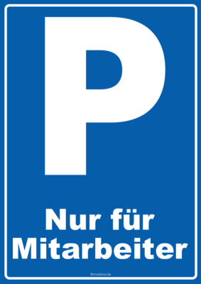 Personal Parkplatz Schild 