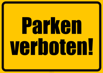 Fahrzeuge, Boote: Schild, Parkverbot. PDF Datei
