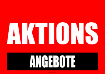 POS, Werbung: Schild, Plakat 'Aktionsangebote'. PDF Datei